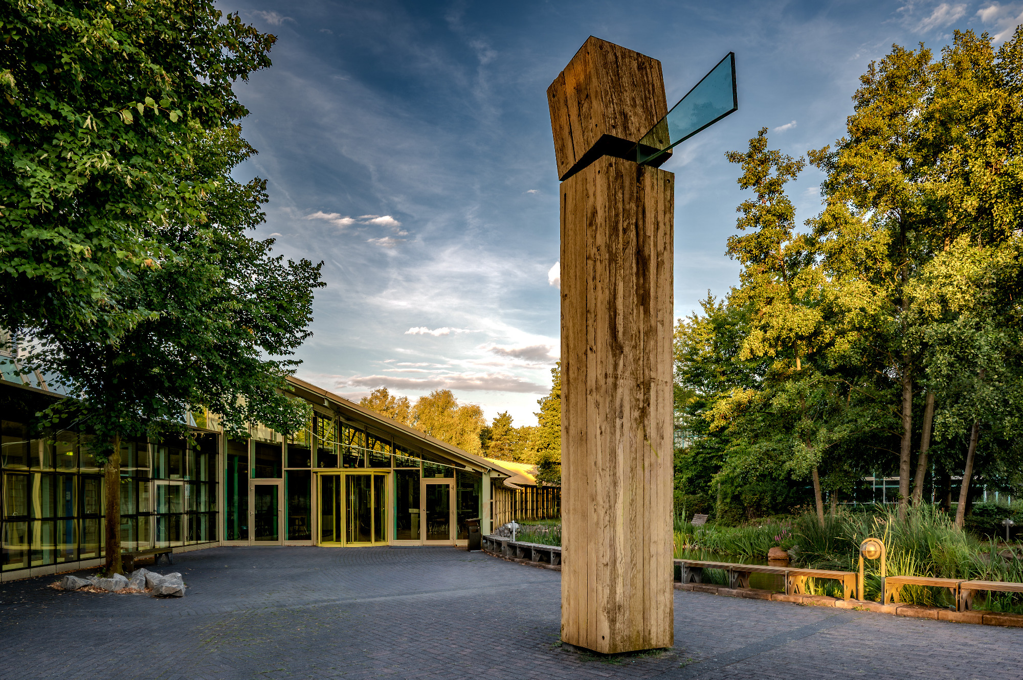 Innenhof der Glasfachschule